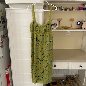 Betsey Johnson x Urban Outfitters Green Butterfly Lace Dress